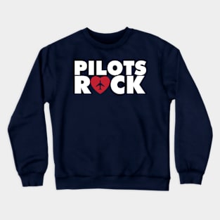 Pilots rock with plane inside hearth Crewneck Sweatshirt